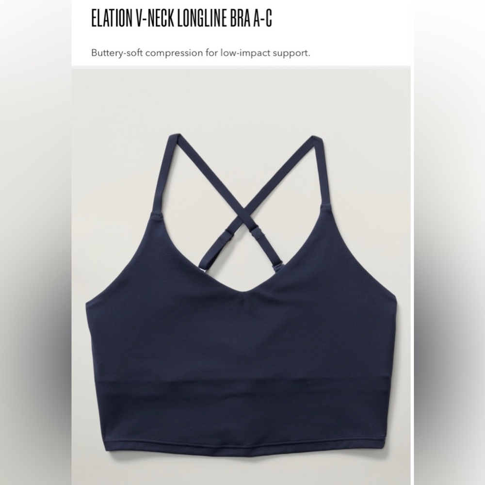 NWT ATHLETA ELATION V-NECK LONGLINE BRA